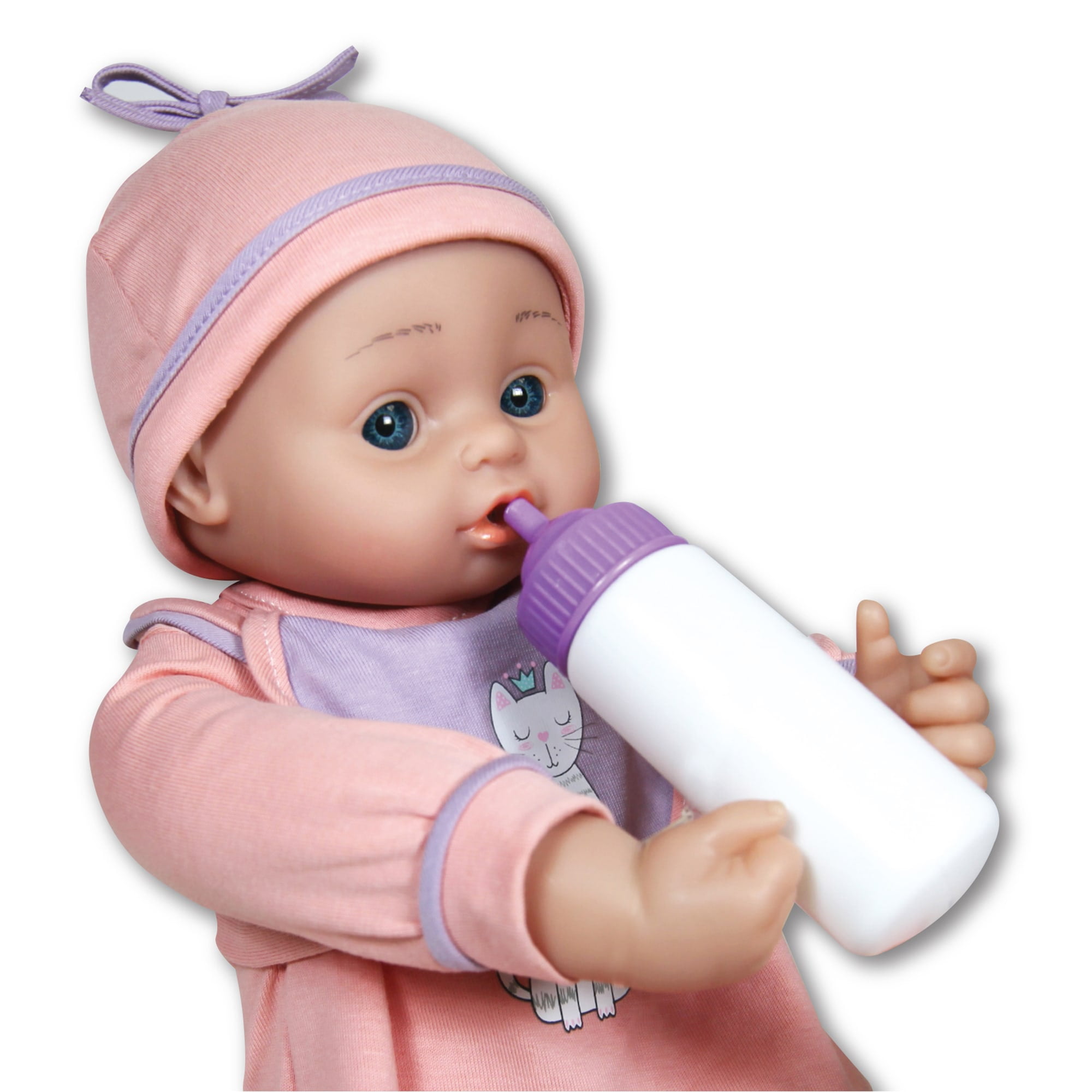 Lissi: 15" Interactive Baby Doll Jamie in Pink Kitty, Kids Ages 2+