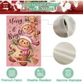 thumbnail image 6 of Christmas Gingerbread Man Garden Flag 12.5x18 Inch Double Sided Candy Cane Pink Merry and Bright Holly Berries Small Flag Seasonal Winter Holiday Yard Outdoor Outside Decoration, 6 of 6
