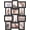 Black, variant on 12 Opening Collage Picture Frame Holds Twelve 4x6 Inch Photos, Horizontal & Vertical Wall Mount Gallery Photo Frame for Home Wall Decor, Brown