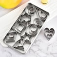 thumbnail image 1 of JASKFLY Cookie Cutters Stainless Steel Cookie Cutter Set 30-Piece Geometric Flower Star Embossed Molds Baking Tools,Home & Garden|Stainless Steel,Multicolor, 1 of 9