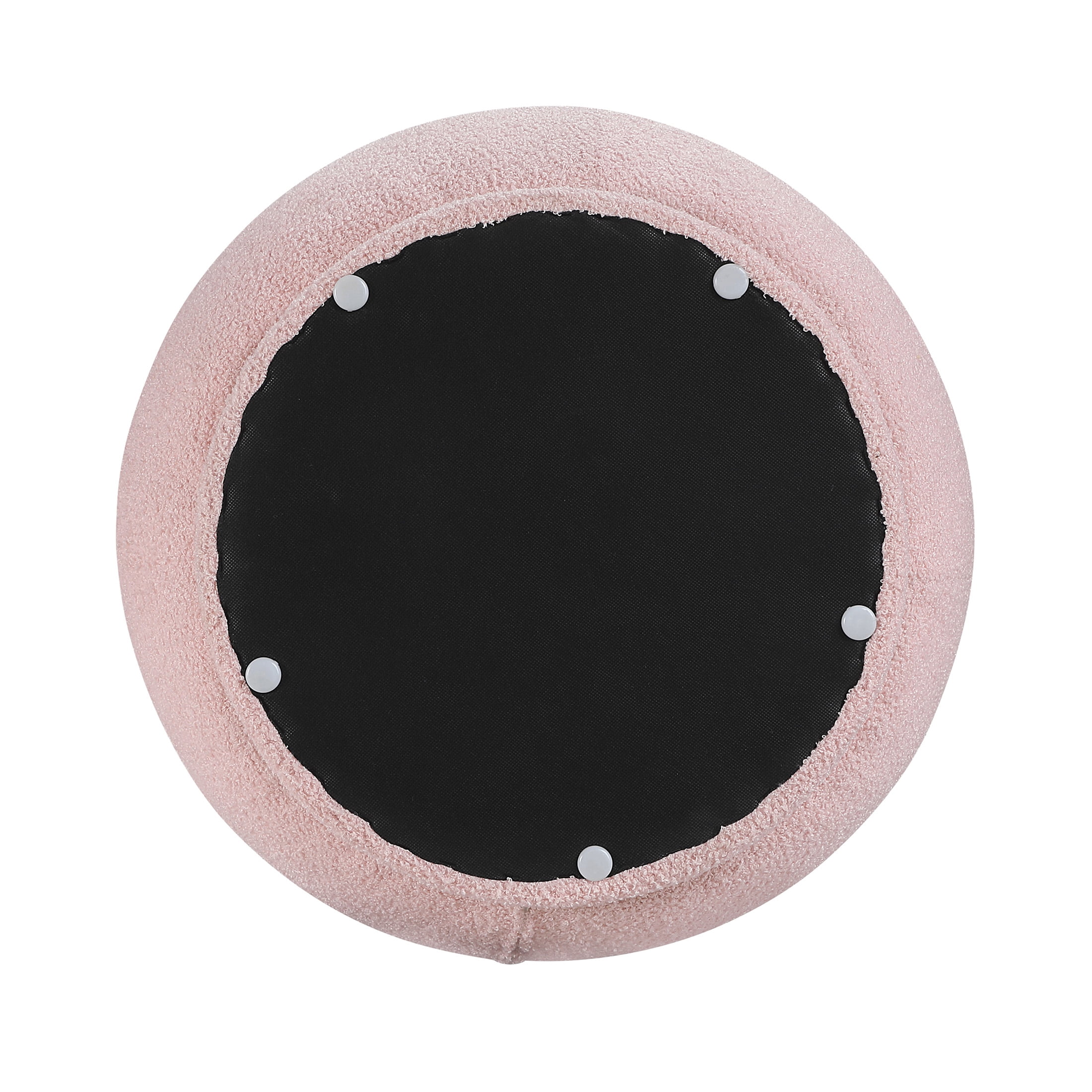 OakvillePark Wooda Modern Bow Shaped Boucle Kid's Swivel Chair, Pink