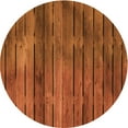 thumbnail image 1 of Ahgly Company Machine Washable Indoor Round Transitional Neon Orange Area Rugs, 3' Round, 1 of 7