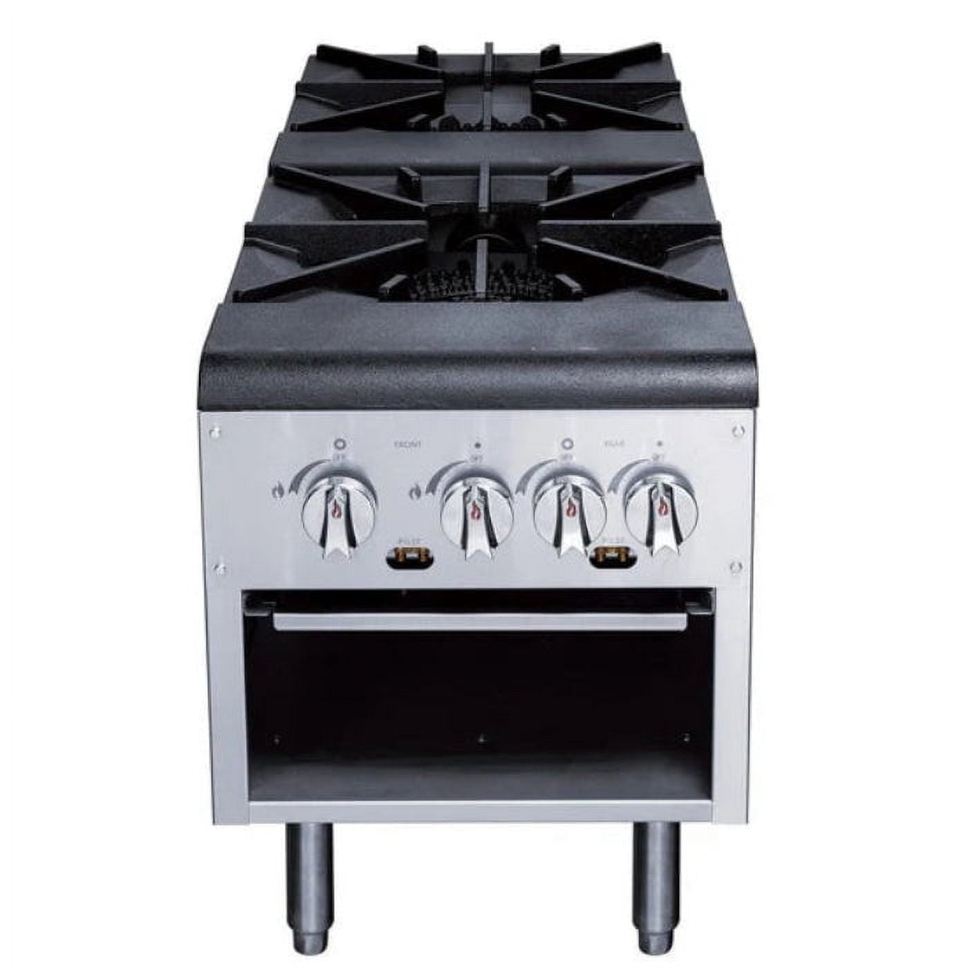 Dukers DCSPA2 Stock Pot Range - 160,000 BTU, 4 Heavy-Duty Cast Iron Burners, Stainless Steel Construction