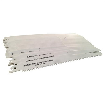 

Disston 6482-5T Blu-Mol 9 In. 6 Tpi Wood Cutting Bi-Metal Reciprocating Saw Blade- 5 Pack