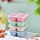 thumbnail image 4 of Contenedores para bocadillos Bento de 4 compartimentos, apilables, divididos, para preparar comidas, contenedores para almuerzo, cajas para bocadillos para la escuela, el trabajo y los viajes, 4 of 7