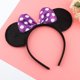 thumbnail image 3 of Diadema con orejas de ratón para niña, accesorios de fiesta de princesa para niña, banda para el cabello con moño y lunares, diadema para Halloween, cumpleaños y Navidad, 3 of 5