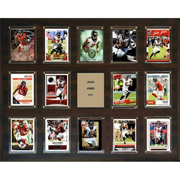 C&I Collectables 162014JULIOJ 16 x 20 in. NFL Julio Jones Atlanta Falcons 14-Card Plaque