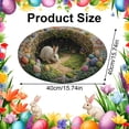 thumbnail image 3 of Decorative Area Rug Custom Easter Bunny Round Rug Personalized 3D Effect Easter Day Carpet Non Washable Bunny Area Rug for Living Room Bedroom Birthday Indoor Home Decor Spring Day Rug,Area Rug,Floor, 3 of 7