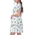 thumbnail image 2 of Balery Sea Turtle Vestidos sueltos de manga corta para mujer, vestidos de verano 2025, vestidos casuales de corte A con vuelo., 2 of 6