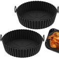 thumbnail image 5 of 2x Pot en Silicone pour Friteuse à Air Chaud avec Poignée Accessoires de Panier de Cuisson, 5 of 5