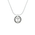 thumbnail image 2 of Delight Jewelry Silvertone Open heart with Imitation Pearl Drop Gymnastics Mom Ring Charm Necklace, 18", 2 of 4