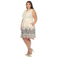 thumbnail image 2 of White Mark Women's Plus Size Fit and Flare Knee Length Dress, 2 of 6
