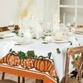 thumbnail image 4 of Fall Tablecloth 60 x 102 Inch Rectangle Orange Autumn Pumpkin Table Cover Rustic Thanksgiving Harvest Table Cloth for Farmhouse Picnic Dining Table Decoration, 4 of 5