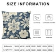 thumbnail image 6 of Acheng Spring Floral Pillow Covers Geometric Nave Blue Dahlia Throw Pillow Covers,Summer Decor Pillowcase Rustic Farmhouse Decoration Cushion Case for Couch Sofa Bedroom Outdoor,Set of 2 White, 6 of 6