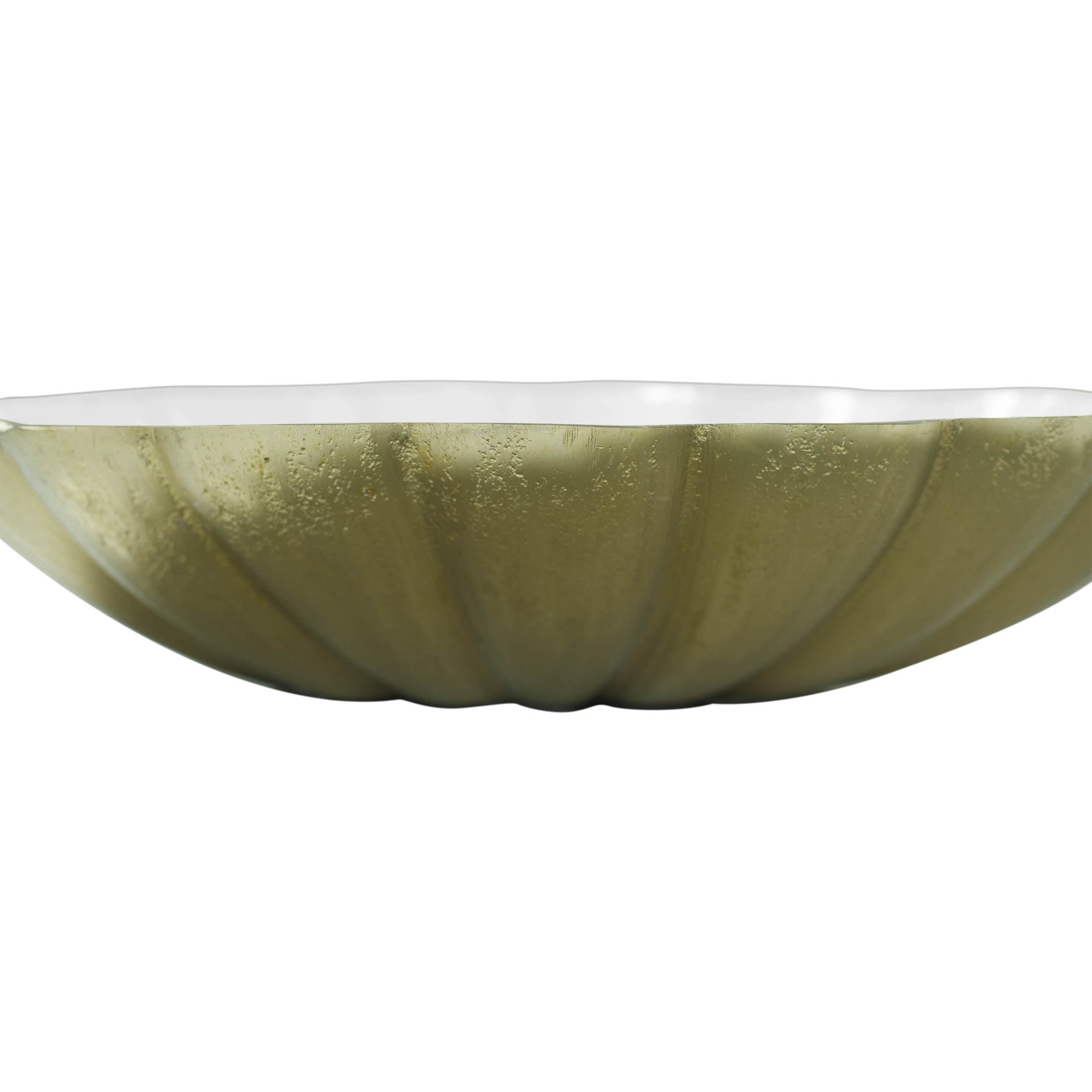My Texas House Small 10" x 2" Ivory Enamel Metal Decorative Bowl