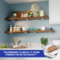 thumbnail image 2 of 6 Pack Heavy Duty Shelf Bracket, 6 inch Floating Shelf Brackets(1/5"-Thick) White Metal Wall Shelf Support Brackets, Holds 160+lb, 2 of 7