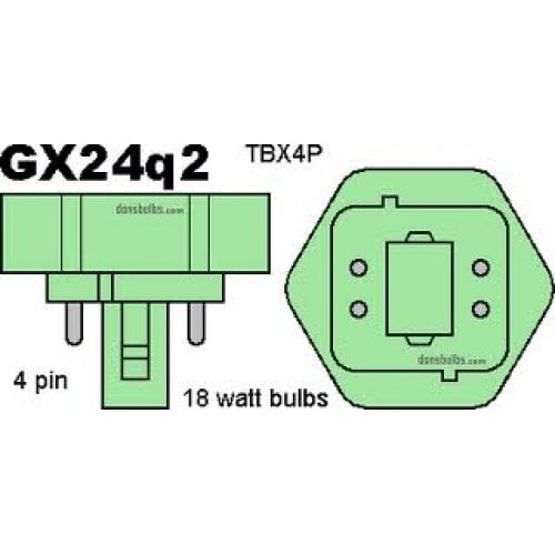 18 Watt Triple Tube 4 Pin Compact Fluorescent Light Bulb Sterl Lighting Pack of 10 PLT 18W GX24Q-2 841 18 Watt Triple Tube 4 Pin Compact Fluorescent Light Bulb Sterl Lighting Pack of 10 PLT 18W GX24Q-2 841