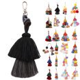 thumbnail image 2 of Porte-clés à Pompons Mode Polyvalent Anneau de Clé Pendentif Pompon Breloque de Sac, 2 of 7