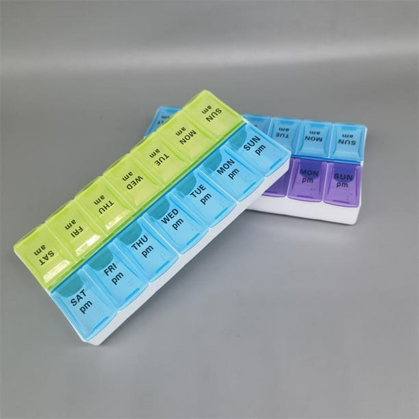 LIMICAR Large Pill Organizer ，7 Day 2 Times a Day Pill Box Weekly