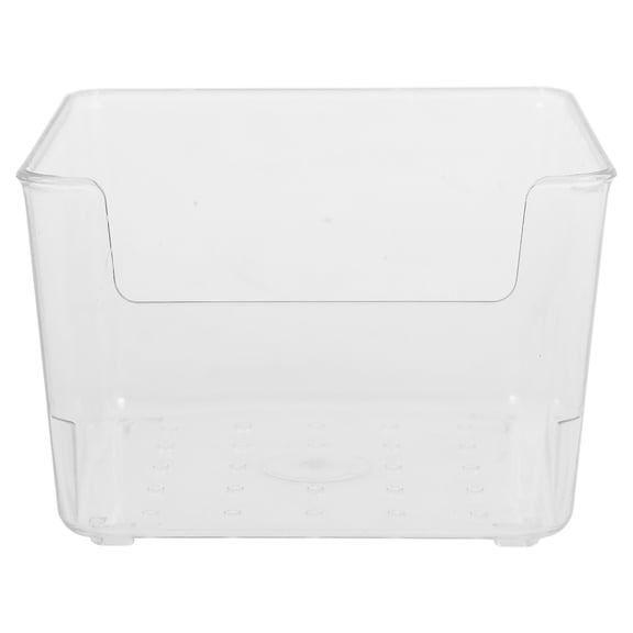 OHOIOLLA Clear Note Pad Storage Box for Desk, Office Memo Organizer, Small Notepad Holder to Prevent