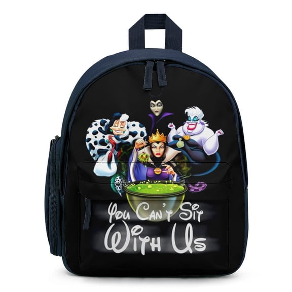 12In Small Vill-ain Bad Witche Backpack with Pocket Travel Bag Fashion Bookbag Casual Daypack