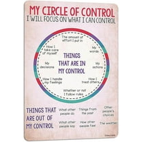 My Circle Of Control Vertical Metal Tin Signs Social Worker Poster Mental Health Poster Funny Coffee Bedroom Living room Wall Decor 8x12 Inches