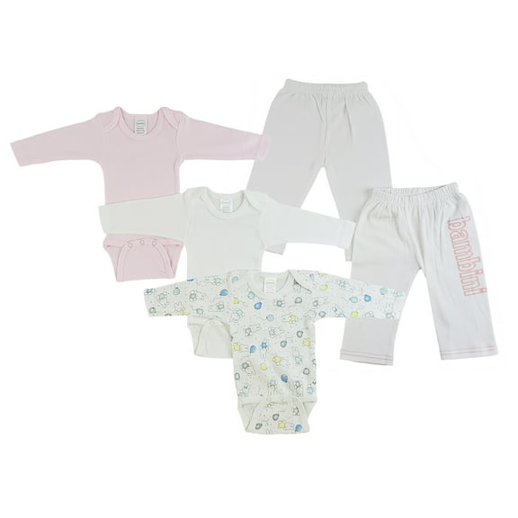 Infant Girls Long Sleeve Onezies and Track Sweatpants - Small