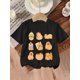 thumbnail image 1 of Girls' Cute Capybara Print T-Shirt, Casual Crew Neck Knit Top, Polyester 95% Elastane 5%, Slight Stretch, Summer Fashion Applique Tee for Kids, 1 of 4