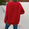 thumbnail image 4 of Women's Fashionable Casual Long Sleeve Printed Pullover Sweatshirt Blessed Design Comfort Top for Women Loose Fit Streetwear,Red,XL, 4 of 5