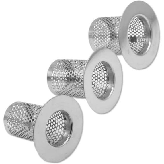Stainless Steel Bathtub Drain Cover, 3-Pack Deep Hair Catcher Shower Drain Strainer, Sink Strainer Compatible Silver