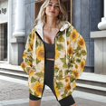 thumbnail image 2 of Yuyamidu Zip Up Sweatshirt Women Comfort Hoodie Sunflower Hoodie Winter Clothing for Women Jackets Casual Ladies Hoodies Heavy Jacket Long Sleeve Coats XS, 2 of 8