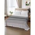 thumbnail image 2 of Gradient Grey Striped California King Size Flat Sheet, Wrinkleproof & Fadeproof Cooling Flat Bed Sheet Only, Simple Farm Stripes Minimalist Breathable Soft Bedding Top Sheets 108 x 98 Inches, 2 of 8