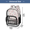 thumbnail image 2 of ALAZA Clear Backpack Baseballs PVC Transparent BookBag, 2 of 7