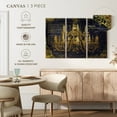 thumbnail image 4 of Elephant Stock Chandelier Poetry Wall Art - Horizontal Multi Panel Canvas - Living Room Wall Decor - Decor Elements Multi Panel - Gold And Blue Decor - 50" x 32", 4 of 4