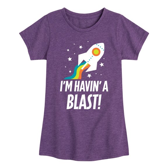 Instant Message - I'm Having A Blast - Toddler & Youth Girls Short Sleeve Graphic T-Shirt