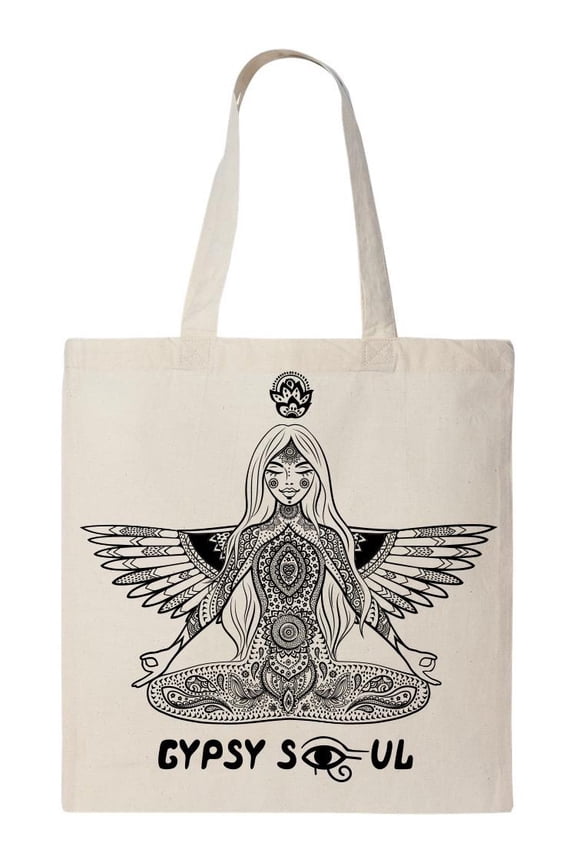 Gipsy Girl Tote Bag - Image by Shutterstock, One Size Cotton Canvas Tote Bag