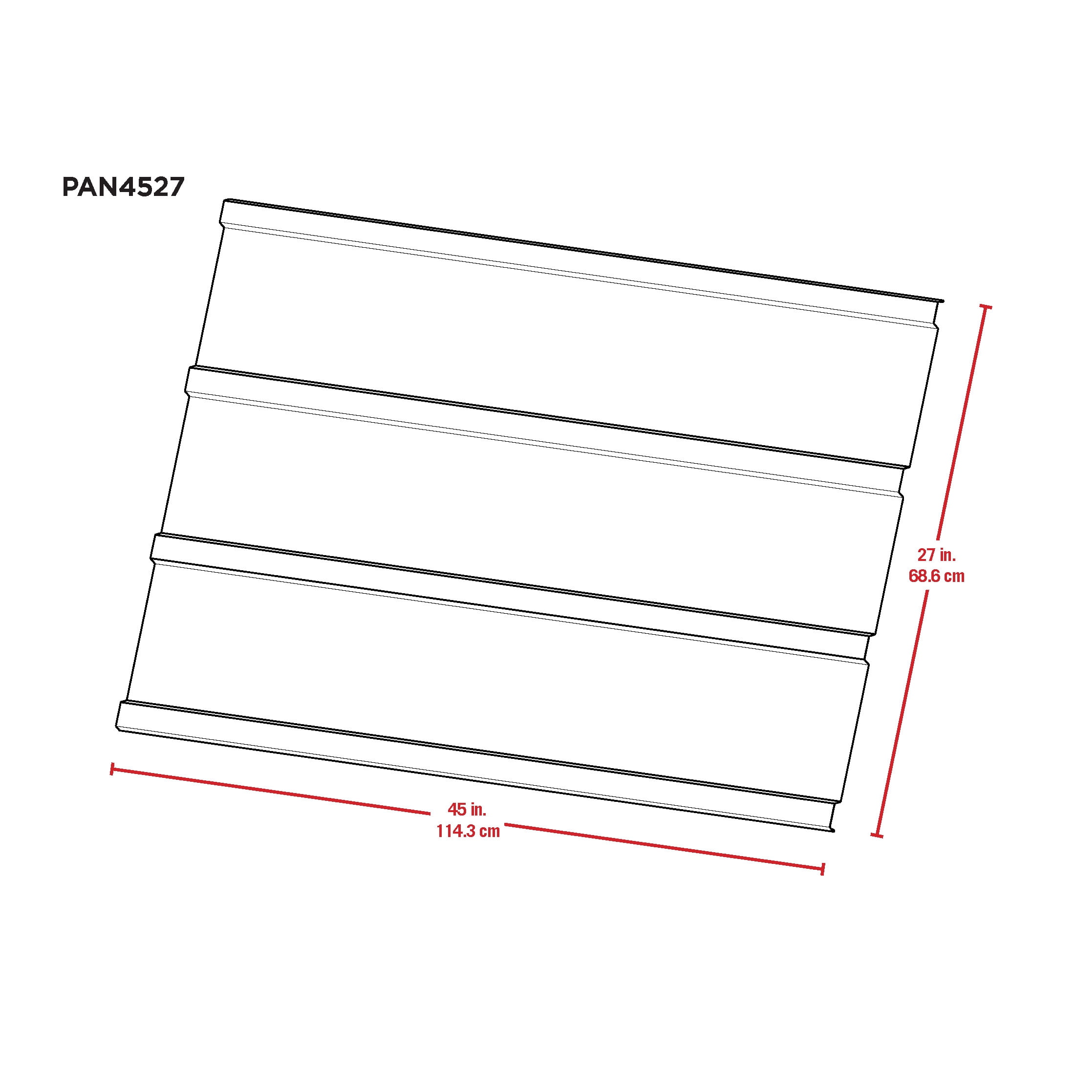 Arrow 2 x 4 ft Flute Grey Steel Roof Panels For Diy Shed, Etc Projects