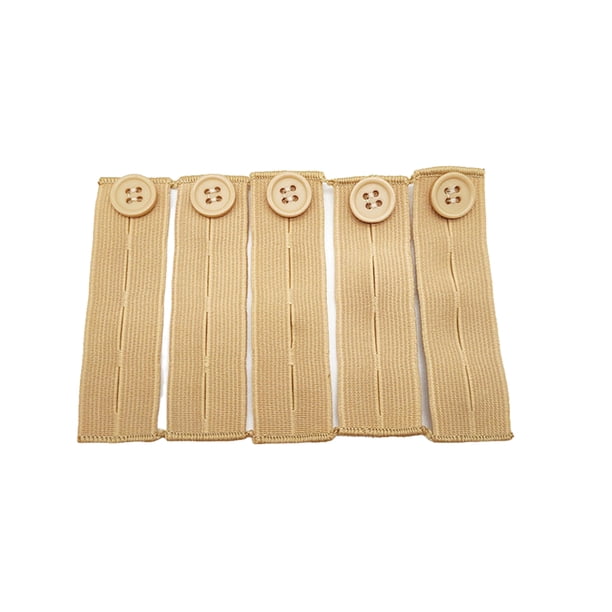 Yuarrent Banda para el vientre Pantalones de maternidad cómodos Extensor de cintura elástica con botones Agujeros Rectángulo Lavable azul profundo Tela de costura y artesanía Caqui Yuarrent HA060142-06