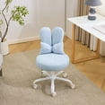 thumbnail image 7 of Ktaxon Teddy Fleece Office Chair, Rabbit Ear Backrest Vanity Chair, Adjustable Swivel Reading Chair for Home Office Light Blue, 7 of 7
