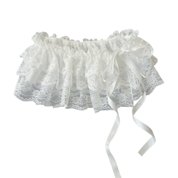 Jesscasday Breathable Polyester Layered Lace Accent Skirt Women Summer Fashion Bottom