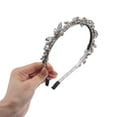 thumbnail image 6 of Unique Bargains Rhinestones Headband Gray Faux Crystal Hair Bands Sparkle Beaded Head Bands for Women and Girls, 6 of 7