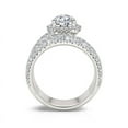 thumbnail image 6 of Bow Jewel 14K White Gold Plated Engagement Ring for Her - 1.77 Ct Pear Cut White Lab Created Diamond Anniversary Ring - Wedding Teardrop Ring - Ever & Ever Halo-Style Rings - Christmas Gift for Her, 6 of 10