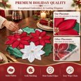 thumbnail image 6 of 2PCS Christmas Red Floral Placemats Elegant Polyester Tabletop Decor Dining Table Holiday Party Family Gathering Seasonal Home Table Decoration, 6 of 8