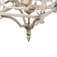 thumbnail image 6 of 18 Inch Chandelier, Birdcage Design Iron, Farmhouse Weathered Antique White, 6 of 7