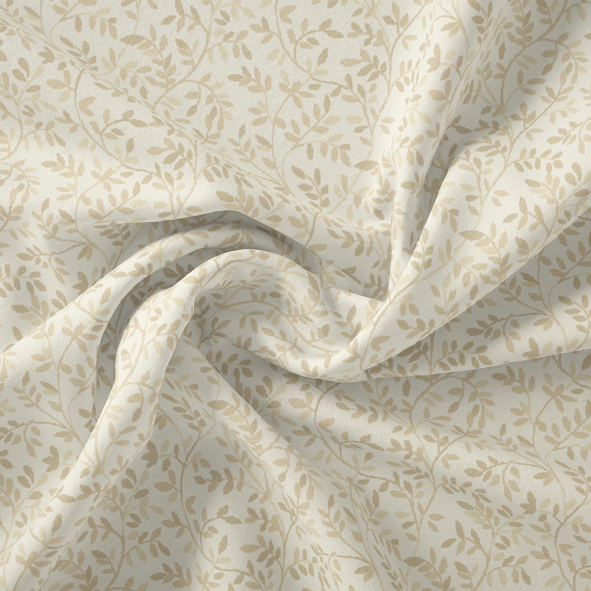 (4 pack) Waverly Inspirations 1 Yard 100% Cotton Italian Leaves, Biscotti, 44" Wide for Quilting & Sewing