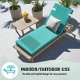 thumbnail image 6 of Outdoor Patio Chaise Lounge Chair Cushions, 1piece, 80" x 26" x 3" Waterproof Pool Beach Recliner Replacement Cushion with Ties（lake blue,1pcs), 6 of 6