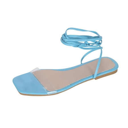 

Honeeladyy Sales Online Summer Ladies Sandals Bandage Casual Flat Women s Beach Strap Shoes