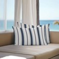 thumbnail image 5 of Vintage Stripes Outdoor Pillow Covers Set of 2 Navy Beige Striped Retro Lines Abstract Waterproof Throw Pillow Case Decorative Square Cushion Cover for Patio Couch Garden Balcony, 20"x12", 5 of 9