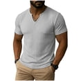 thumbnail image 2 of Athletic T-Shirts for Men Short Sleeve V Neck Workout Tshirts Shirts Mens Casual Stretchy Slim V Neck Basic Tees Tops Fathers Gifts, 2 of 6