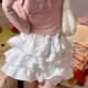 thumbnail image 2 of Womens Girls Layered Ruffled Pumpkin Shorts Japanese Vintage Victorian Cute Bowknot Ruched Bloomers Safety Under Pant White XXL, 2 of 4